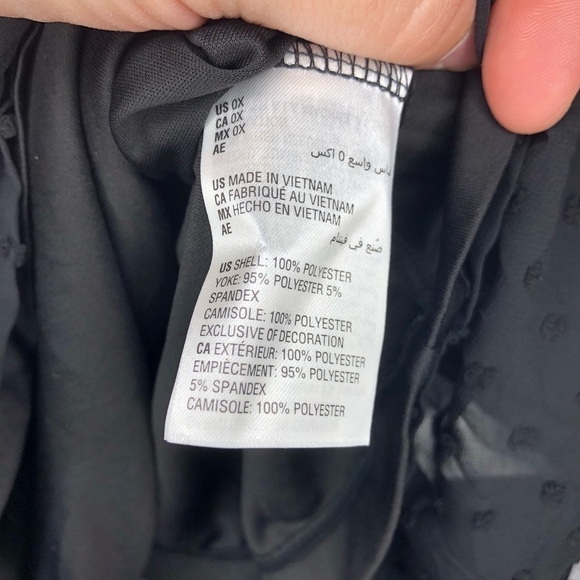 NWT Style & Co Black Sheer Top Sz 0X - Picture 8 of 8